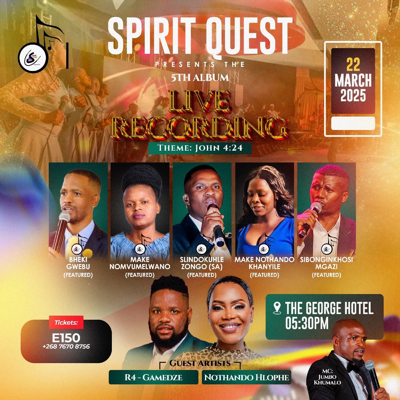 Spirit Quest - 5th Album Live Recording Pic